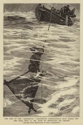 La perdita della Jeannette, la barca del tenente Danenhower affronta la tempesta, 12 settembre 1881, con un